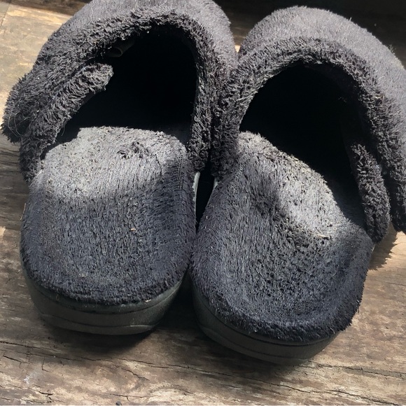 Vionic Indulge Gemma Plush Slip-On Mule Slide Black Faux Fur Slippers Size 5 - Picture 7 of 11